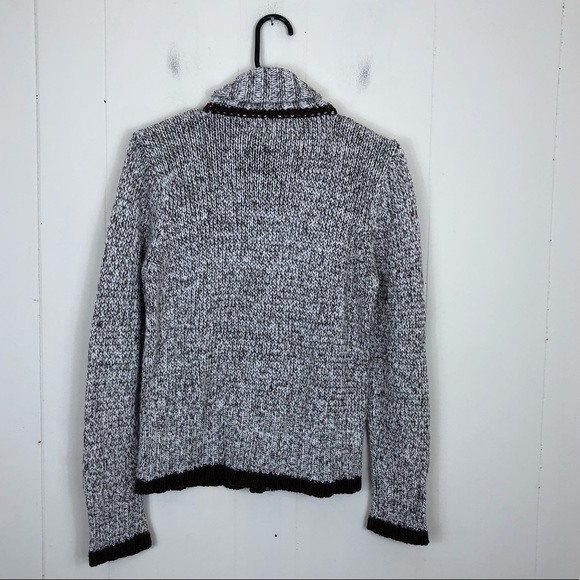 Cherokee Full Zip Knit Speckled Turtleneck Sweater Sz S - Picture 8 of 10